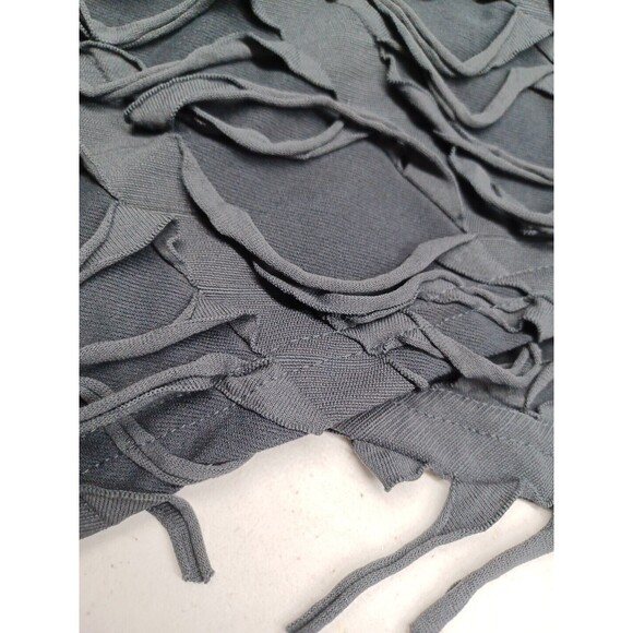 Moonlight Y&S open front cardigan gray fringed all Over Small - Picture 7 of 9